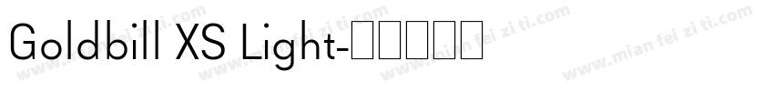 Goldbill XS Light字体转换